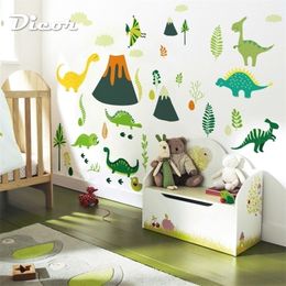 Big Stickers Dinosaur Cartoon DIY Wall Decor Kids Room Self Adhesive Waterproof Wallpaper Gift For Children Y200103 paper