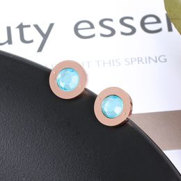 famous women jewelry designers UK - Luxury Brand Designer Letter Stud Charm Earrings Geometric Famous Women Round Crystal Rhinestone Earrings Wedding Party Jewelry