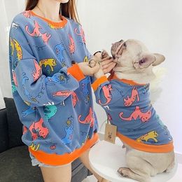 Pet Matching Clothes for Dog ParentChild Cotton French Bulldog Clothing s Hoodie s Apparel Y200328