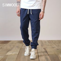 Spring Loose Tapered Drawstring Pants Men Ankle-Length Outdoor Wear Plus Size Trousers SK130637 220325