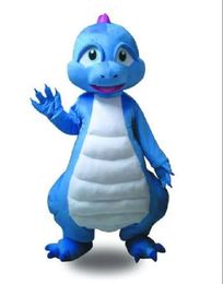 2022 blue funny Dragon Mascot Costume Adult Halloween Birthday party cartoon Apparel