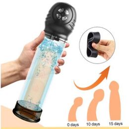 Men's Vacuum Pump Automatic Penis Extender Rechargeable USB Enhancer Masturbator LED Trainer Adult sexy Toys For Men.