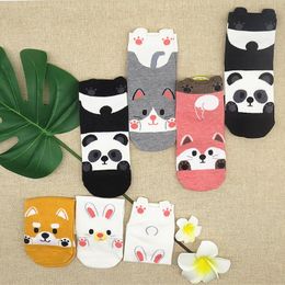 Socks & Hosiery Panda Dog Autumn Winter Fashion Animal Women Cotton Casual Happy Funny Korea Harajuku Kawaii Cute GirlsSocks HosierySocks Ho