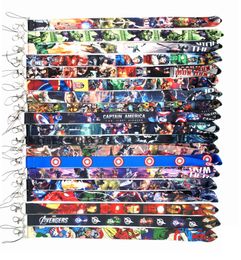 Cell Phone Straps & Charms 100pcs Cartoon Anime Movie Neck Straps Lanyard ID Badge Holder Rope Keys Chain Key rings Cosplay Accessories #21