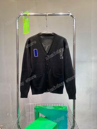 22ss Mens Women Designers cardigan Sweaters luxury Basketball Jacquard letter print Street long Sleeve black white S-2XL