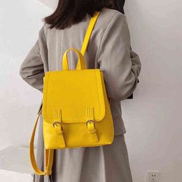 backpack bag Backpack Style Bag Evening Autumn New Female Quality Pu Leather Student School High Capacity Solid Colour Shoulder Designer 220801