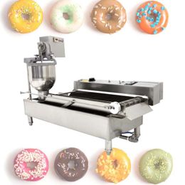 220V 110V Double row donut machine fryer assembly line for making donuts 6000W