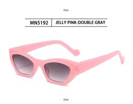 NO LOGOsummer ladies Outdoor FASHION PINK sunglasses woman Jelly colored polygonal sunglasses driving BEACH WIND Polygon anti blue light glasse .fishing, traveling