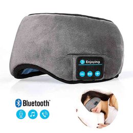 Bluetooth Sleeping Headphones Eye Mask Sleep Headband Soft Elastic Comfortable Wireless Music Earphones 220509