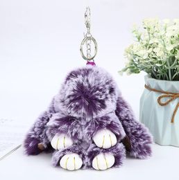 Keychains Cute Fluffy Plush Animal Keychain Fashion Toy Doll Bag Charm Car Accessories Key HolderKeychains KeychainsKeychains