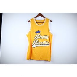 Nikivip REAL PICTURES YELLOW 4 PIETTY POODLE Basketball Jersey 4EVERDAZZLED EVERDAZZLED Retro Men's Stitched Custom Any Number Name Jerseys SHIRTS
