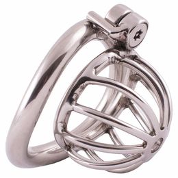 chastity device men small Canada - Stainless Steel Male Chastity Devices Small Cage Fixed by Screw Extra Short Men Metal Locking Belt Drain Tube C161262a