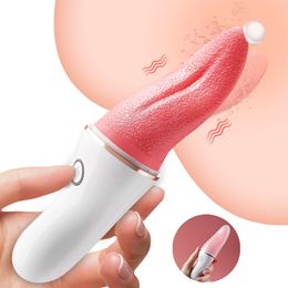 Tongue Licking Vibrator for Women G spot Nipple Stimulation Rechargeable Vibrating Machine Clitoral Vibrators sexy Toys For Adult