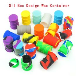 Non Stick 26ml Silicon Wax Container Smoking Accessories Dab Tool Storage Jars Oil Holder Colorful Case For Hookahs Glass Bong Tobacco Pipes
