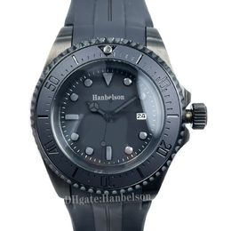 Mens Watch 44MM Black Ceramic Bezel Asia 2813 Automatic Sapphire Cystal Rubber Stainless Steel strap With Glide Lock Clasp Mechanical Watches