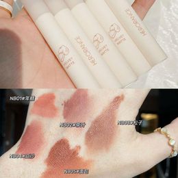 Lip Gloss Velvet Matte Nude White Appearance Long Lasting Waterproof Rose Orange Brown Liquid Lipstick AC357Lip