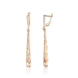 Stud Davieslee Womens Earrings 585 Rose Gold Color Fashion Ear Jewelry Gifts Bar For Women Girls LGEM35Stud