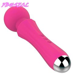 FBHSECL Powerful Magic Wand Vibrator Huge Head AV Rod sexy Toys for Women 20 Frequency 8 Speed Erotic Body Massage