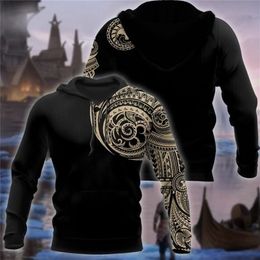 Viking Tattoo Polynesian style 3D Printed Men hoodies Harajuku Fashion Hooded Sweatshirt Autumn Unisex hoodie sudadera hombre 201201