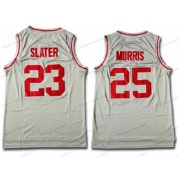 Nikivip Custom Bayside Slater #23 Morris #25 Basketball Jersey Men's Stitched Grey Any Size 2XS-5XL Name And Number