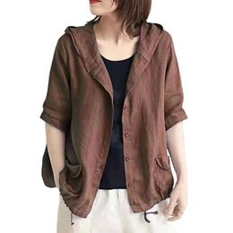 Women's Jackets Comfortable Stylish Hooded Single-breasted Autumn Jacket Cardigan Coat Simple Female ClothesWomen's