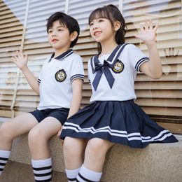 Clothing Sets Primary School Students Wear Uniform Kindergarten Sailor Boys Girls JK Uniforms SetsClothing