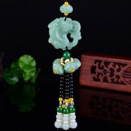 Interior Decorations Car Pendant Double Buddha Beaded Hanging Ornaments Good Luck Rear View Mirror Charms Suspension DecorationInterior Inte