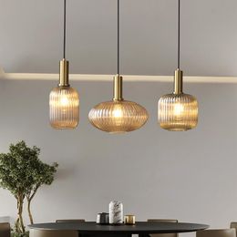 Pendant Lamps Modern Simple Colour Glass Chandelier Is Used The Bedroom Kitchen For Decorative Lighting Grey Restaurant Light LampshadePendan