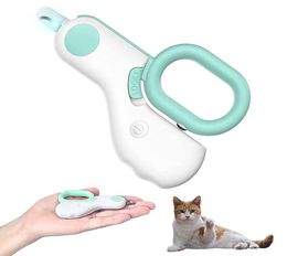 Dog Nail Trimmers for Small Animals Cats Mini Nail Clippers with LED Light Cat Claw Care Kit Home Grooming Professional Grooming Tool