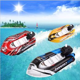 Inflatable Speed Boat Wind Up Toy Float In Water Kids Toys Clockwork Ship Toy Baby Bath Play Game for Children Boy Toy 220531