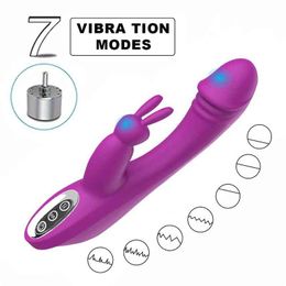 NXY Vibrators Good Price Realistic Rabbit 7 Speeds Mode Toys Sex Adult Dildo for Women Vagina 0411