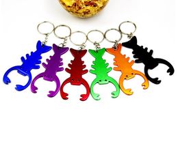 Creative Lobster Metal Bottle Opener With Keyring Keychain Promotional Gift Beer Beverage Bottle-Opener SN4645