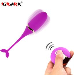 IGRARK Wireless Remote Control Vibrating Silicone Bullet Egg Vibrators USB Rechargeable Massage Ball Adult sexy Toys for Women