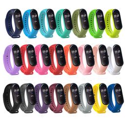 Strap For Xiaomi Mi Band 5 4 3 6 Silicone Wristband Bracelet Replacement Fit MiBand 3 4 band5 band6 Smartwatch Accessories Wrist Color TPU Straps