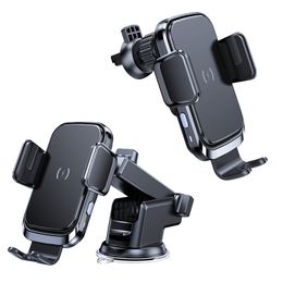 Qi Car phone stand Wireless Charger automatic universal auto-clamping With Super Capacitor Mount Fast Charger car mount