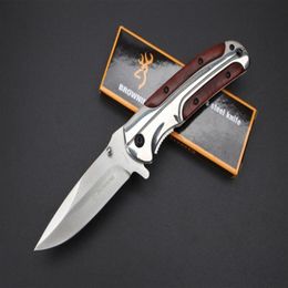 browning edc knives UK - Browning DA43-1 Mirror Steel Tactical Folding Knife 5Cr15Mov 57HRC Outdoor Camping Hunting Survival Pocket Military Utility EDC Co309m