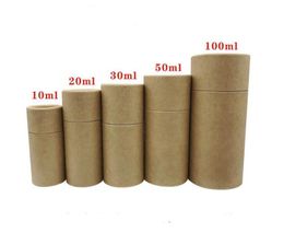 Premium Kraft Cardboard Tubes Case Packing box Kraft-gift boxes for Essential Oil Bottle 10ml - 100ml SN4397