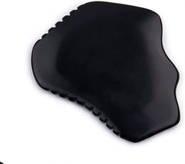 Gua Sha Facial Body Massage Tools Bian Stone Guasha 7-Edge Scraping Tool for Face, Neck, Arms and Whole Body Black