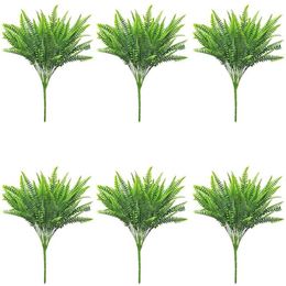 artificial ferns for outdoors Canada - 18 PCS Artificial Fern Plants - Artificial Boston Fern Bush Faux Indoor Outdoor UV Resistant Greenery Shrubs Fake Plants254o