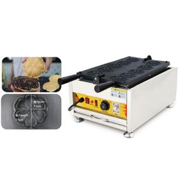 Food Processing Commercial Electric Sakura Flower Waffle Baker Maker Machine
