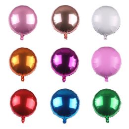 18inch Round Foil Metal Colourful Balloon Layout Party Decoration Baby Shower Wedding Birthday Party Balloons 100pcs