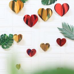 Heart Valentine Day Garland Banner Heart for Anniversary Wedding Engagement Party Home Wall Decorations Supplies MJ0528