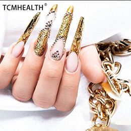 TCMHEALTH 10pcs Practical K Pure Shiny Gold Leaf for DIY Nail Art Decoration Manicure Gilding Funiture Lines Wall Crafts Handicrafts Gilding Decoration