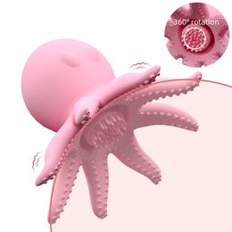 10 Frequency Rotating Octopus Vibrator sexy Shop Female Masturbator Nipple Massager Clitoral Stimulator Erotic Toys for Women