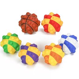 squeeze stress balls Canada - 10cm Fidget Ball Toys 3D Squeeze Balls BPA Free Food Grade Silicone Sensory Toy Stress Balls for Kids Adults Elderly Easter Basket Stuffers