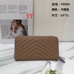 designer Single zipper clutch wallet the most stylish way to carry around money cards and coins men purse card holder long business women wallet Y099# NO box