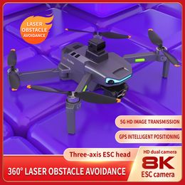 AE3ProMax Drones laser obstacle avoidance brushless motor drone three-axis anti-shake gimbal 8K HD aerial photography GPS remote control aircraft