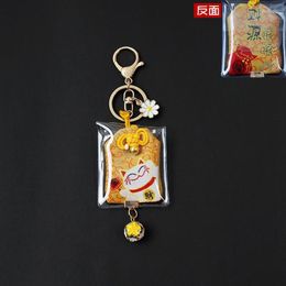 Keychains Japanese Omamori Keychain Pray Love Fortune Health Safe Wealth Bag Key Ring Backpack Pendant Charm Car Holder Lover Gift Enek22