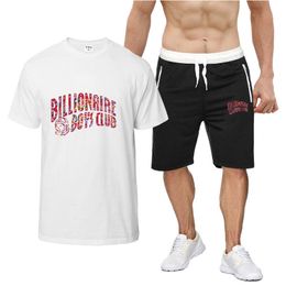 Men's Billionaire Set Tracksuit Summer Short Sleeve T-shirt Shorts Fashion Suit Brand Casual 2 PCS Clothing mens Sweatsuit digner Sportswear football cloth