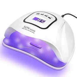 Nxy Sunx5 Max Nail Dryer Led Lamp Uv for Curing All Gel Polish with Motion Sensing Manicure Tools 90 W/45 Leds 220624